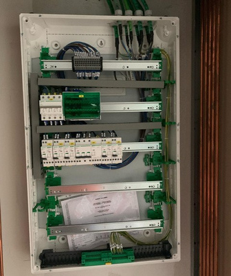 Quadro elettrico con cablaggio strutturato